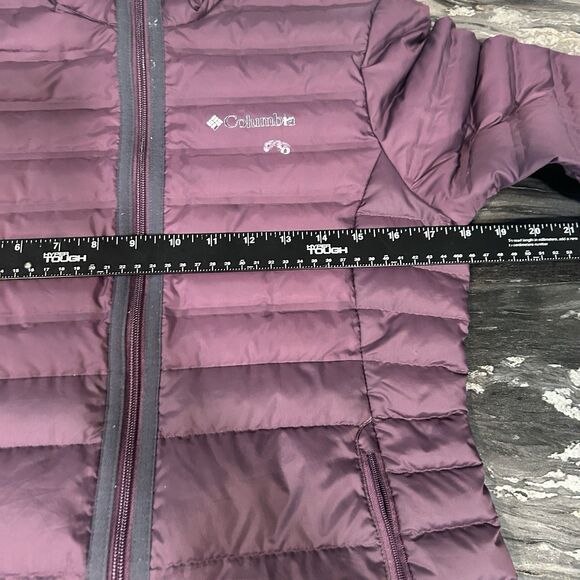 Columbia Women’s Puffer Jacket Extra Small Purple Warm Layering Zip Pockets - Picture 14 of 16